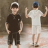 2021 High quality Boys Clothes Kids Boys Summer Suits Toddler Children Outfits Hooded T-shirt   Shorts 3 to 13 yrs