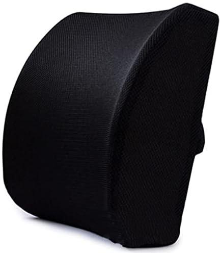 one year warranty_Car Memory Foam Cotton Lumbar Support Back Cushion, Lower Back Pain Relief Back Pillow for Computer/Office Chair, Car seat, Recliner,Black300