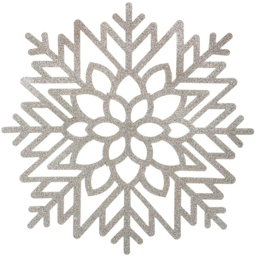 Atmosphera PVC Snowflake Placemat (41.5 x 38 x 0.1 cm, Silver)