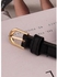 حزام جلد حريمي رفيع, جلد حريمي سليم مع ابزيم ذهبي, أسود 1033 - 09 - Black، للنساء