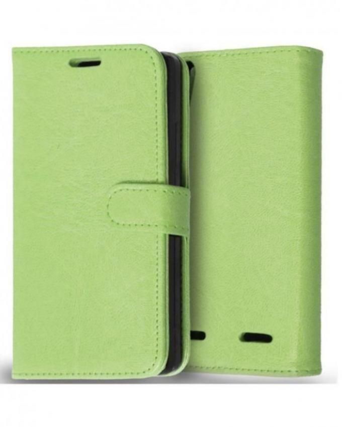 Elite PU Leather Flip Wallet Cover for Lenovo K3 Note - Nature Green