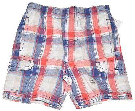 Toughskins Infant Boys Plaid Cargo Shorts