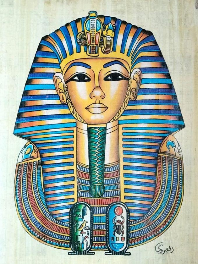 Sherif Gemstones Original Egyptian Papyrus Handmade A3 Large Size Painting