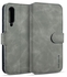 DG.MING Retro Oil Side Horizontal Flip Case For Galaxy A50, With Holder & Card Slots & Wallet (Grey)