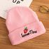 Women's Beanie Knitted Embroidery Warm Chic Hat Accessory