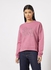 Evita Textured Sweatshirt Pink