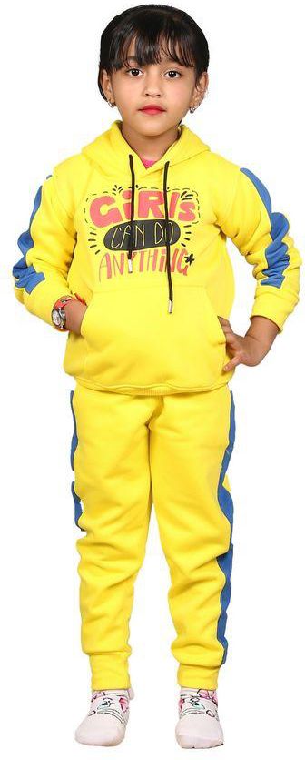 Caesar Girl Training Suit With Pocket Printed DO - Yellow
