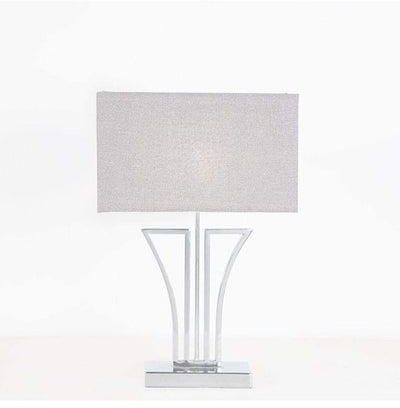Modern Infinity Rectangular Silver Table Lamp