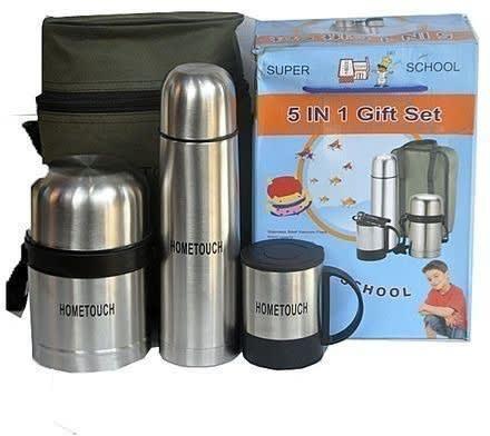 Home Touch Stainless Steel Food Flask Set - 5 In 1 