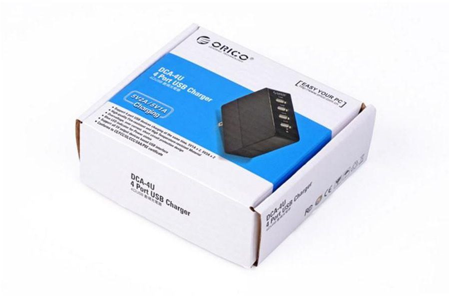 Orico 4-Ports 6.2a Usb Adapter Charger (DCA-4U)