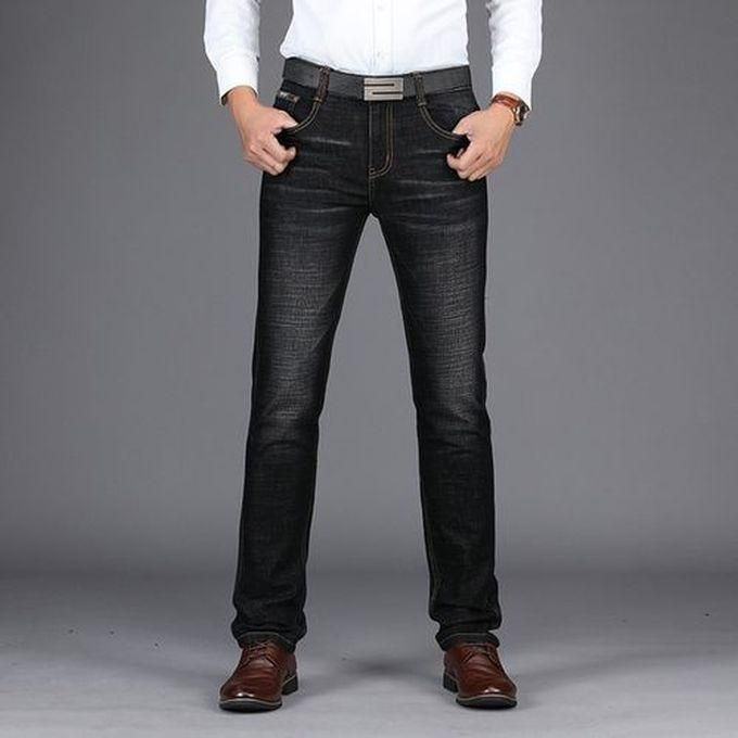 Fitted Smart Jeans For Men - Mixed Black