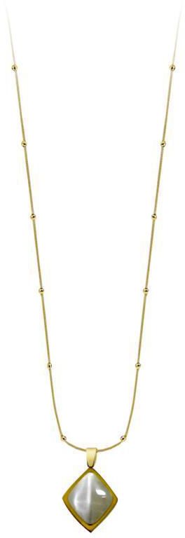 Aiwanto Necklace Neck Chain With Diagonal Pendant Elegant Gold Necklace Beautiful Gift Womens Girls Necklace