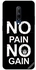 غطاء حماية واقٍ لهاتف ون بلس 7 برو نمط مطبوع بعبارة "No Pain No Gain" باللونين الأسود والأبيض