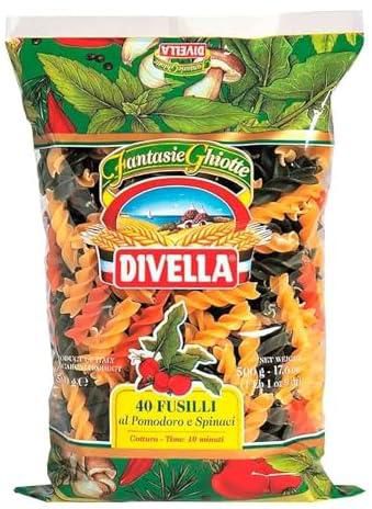 Divella Fusilli Tricolor Pasta, 500 gm