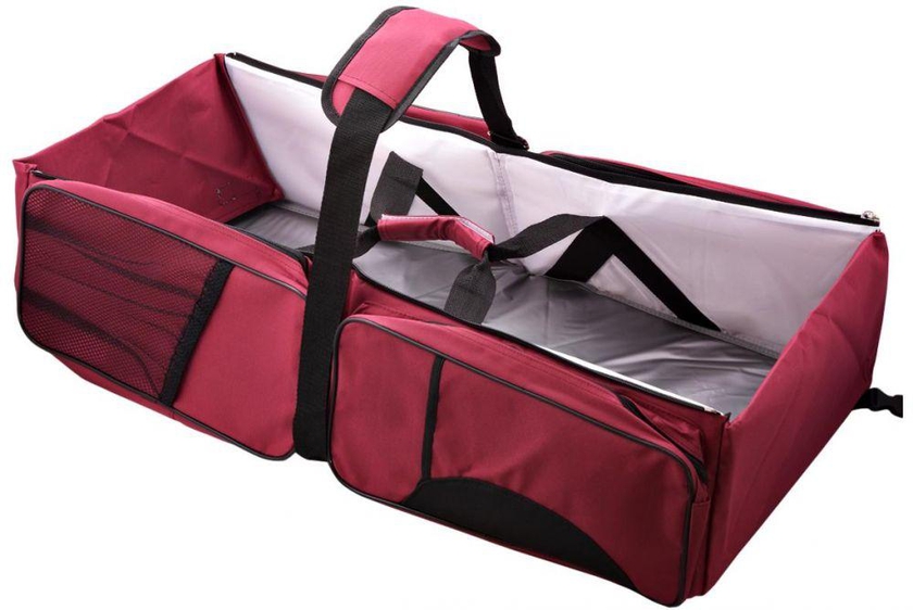 Baby Travel Bag for Unisex, Wine Red