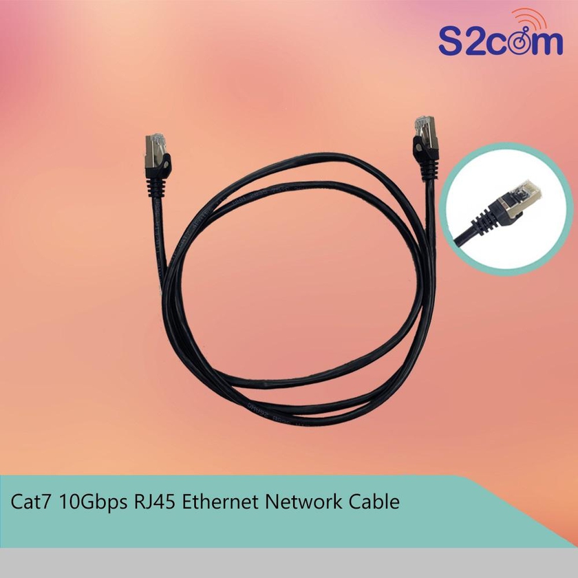 Switch2com Cat7 10Gbps RJ45 Ethernet Network Cable (Black)