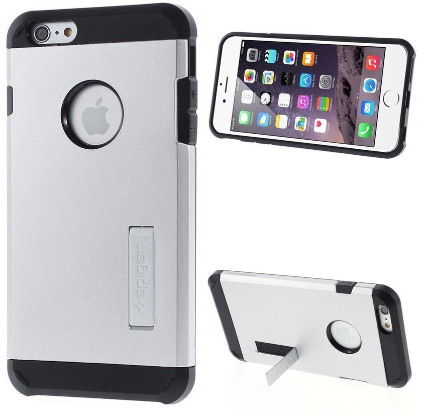 Tough Armor Case & Screen Protector for iPhone 6 Plus 5.5 – Black / Silver