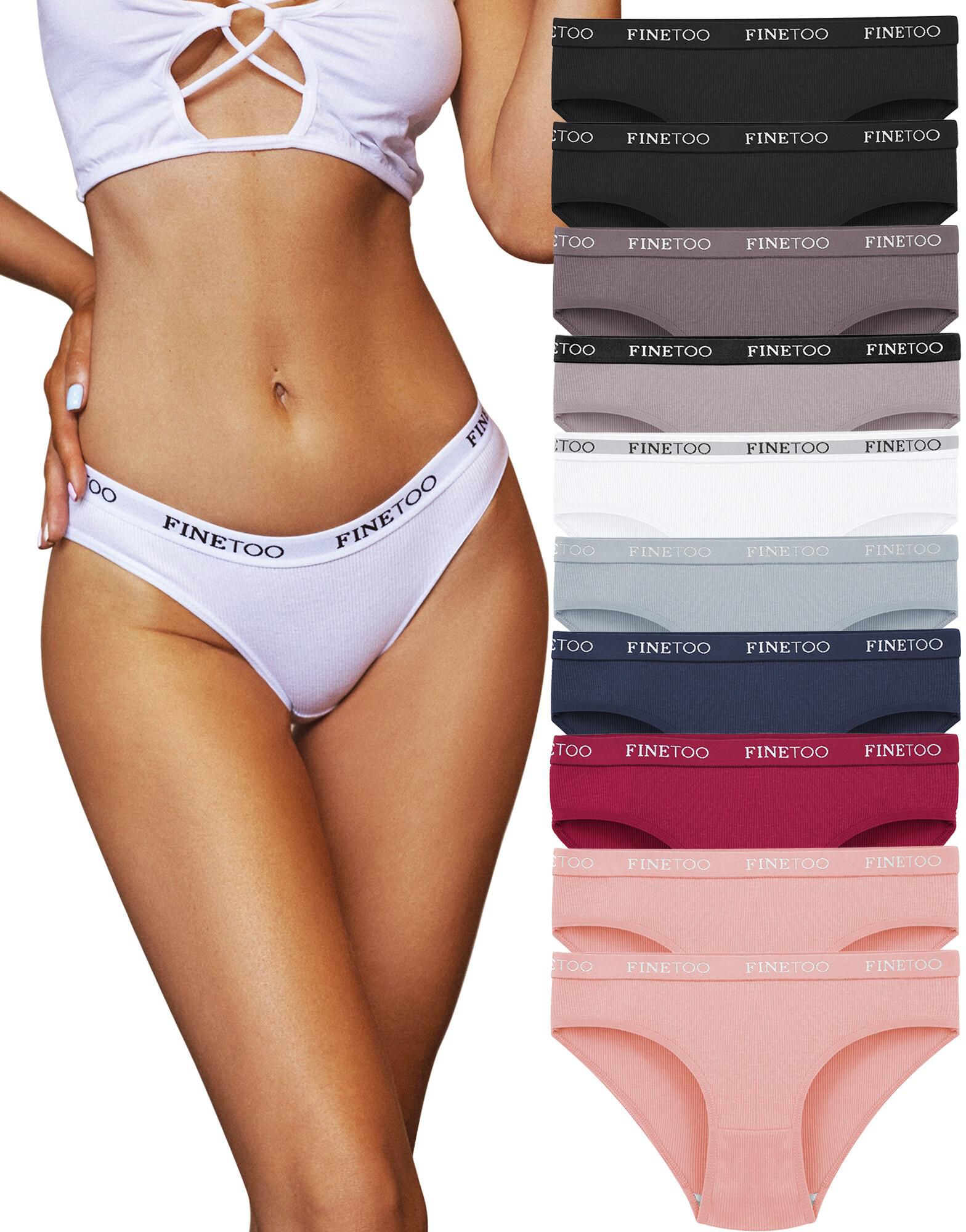FINETOO Cotton Underwear for Women Cheeky High Cut Breathable Sexy Ladies  Hipster Bikini Panties 5 Pack : : Clothing, Shoes & Accessories