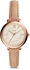 Fossil Jacqueline Small Women's White Dial Leather Band Watch - ES3802