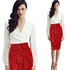 Fashion explosion models Europe and the United States women Slim was thin red lace bag hip skirt s red