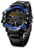 ALIKE AK15117 LED Dual Movt EL Light Men's Sports Watch Stopwatch Alarm Date Day Display Blue