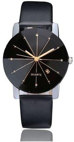 Duoya Men Luxury Stainless Steel Quartz Date Sport Leather Band Dial Wrist Watch