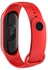 Sports Silicone Wrist Strap For Xiaomi Mi Band 3 / 4 -Red
