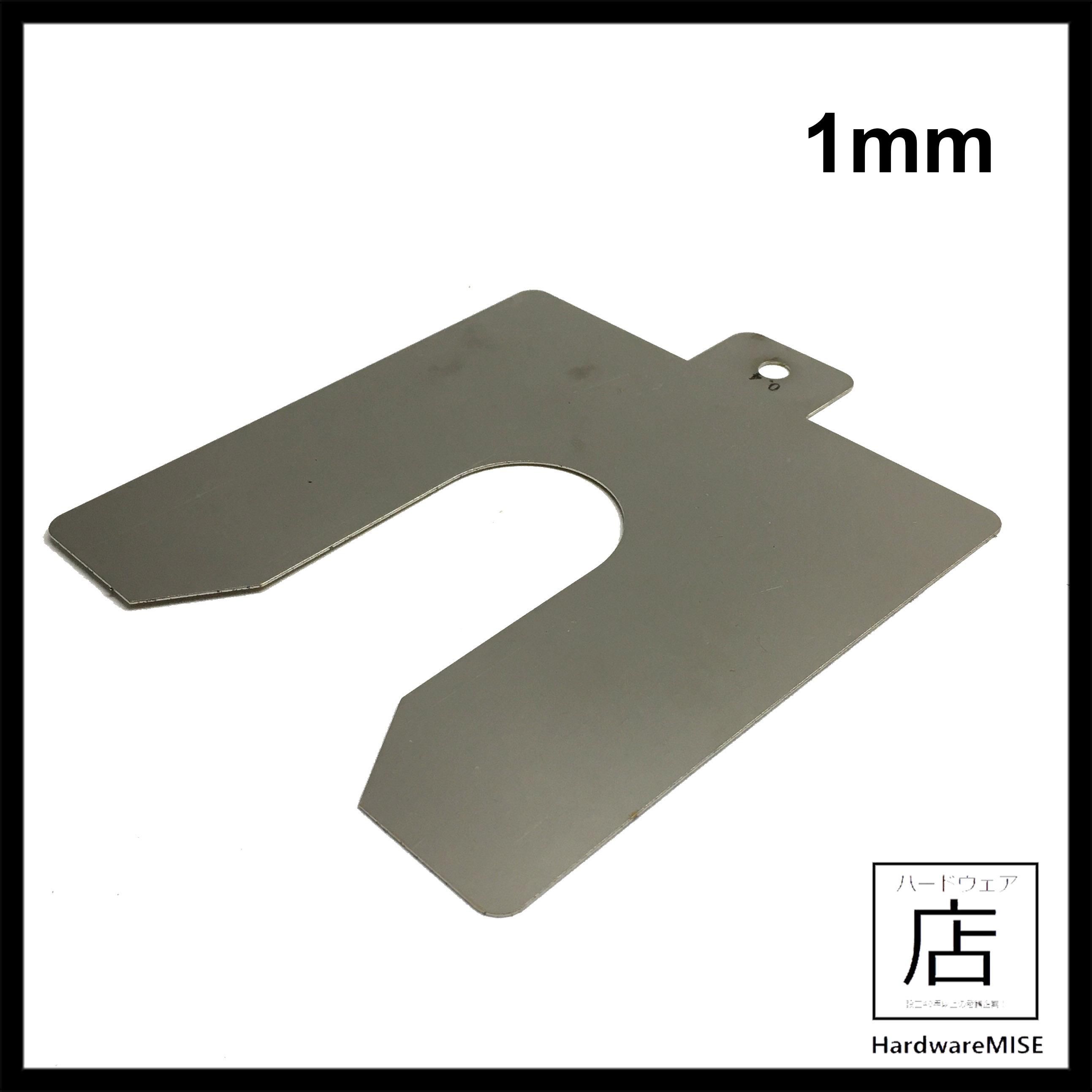 Hardwaremise 304 Stainless Steel Slotted Shim 1mm Pre-Cut Precision Shims Leveling Alignment