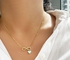 Infinity Necklace & Enamel Heart Drop