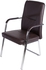 Office Chair High Leather Back With Fixed Metal Legs With Arms