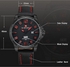 Generic 9061 Brand Men Watch Leather Auto Date Analog Quartz Wristwatch Mens Waterproof Sport Watches - Black