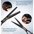 Sirabe 10 PCS Hair Cutting Scissors Set, Professional Haircut Scissors Kit with Cutting Scissors,Thinning Scissors, Comb,Cape, Clips, Black Hairdressing Shears Set for Barber, Salon, Home
