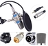 7 Piece Broadcasting Studio Recording Condenser Microphone Kit 1389799 Blue/Black/Silver