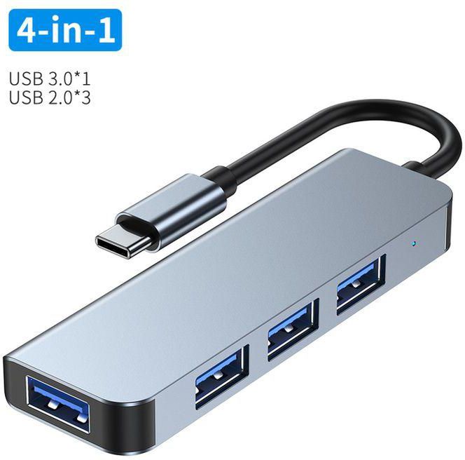 USB C HUB Type_C To 4K HDMI_compatible VGA RJ45 3.5mm Jack USB 3.0 HUB 11 In 1 Adapter USB Splitter PD Charge Dock Station(#B-4 In 1 Type C)