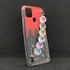 Transparent Glitter Back Cover With Toys Chain For Realme C21y - Red