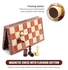 Chess Set - Eacam 12.5 Inches Folding Handmade Outdoor Portable Travel Chess Board Game Sets with Storage Bag, Beginner Chess Set for Kids and Adults