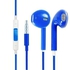 Earphones Headphones With Remote Mic Volume Controls For Apple iPad iPhone 5 5S 5C Blue