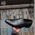 Fashion Men's Pure Leather Slip On Shoes - Black