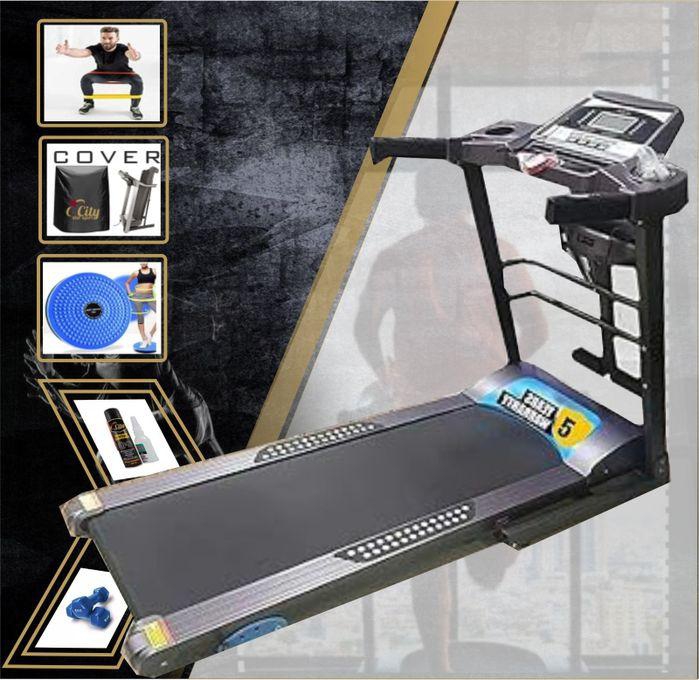 City Star Multifunctional Treadmill With Massage Motor - Black And Gray Color