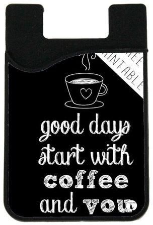 Coffee Lover Slogan Printed Wallet Card Holder Multicolour