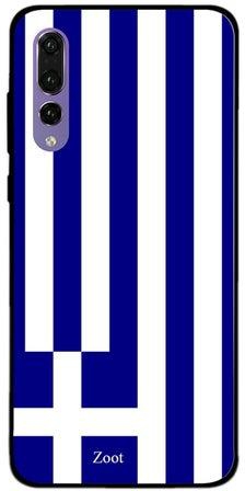 Thermoplastic Polyurethane Skin Case Cover -for Huawei P20 Pro Greece Flag نمط علم اليونان