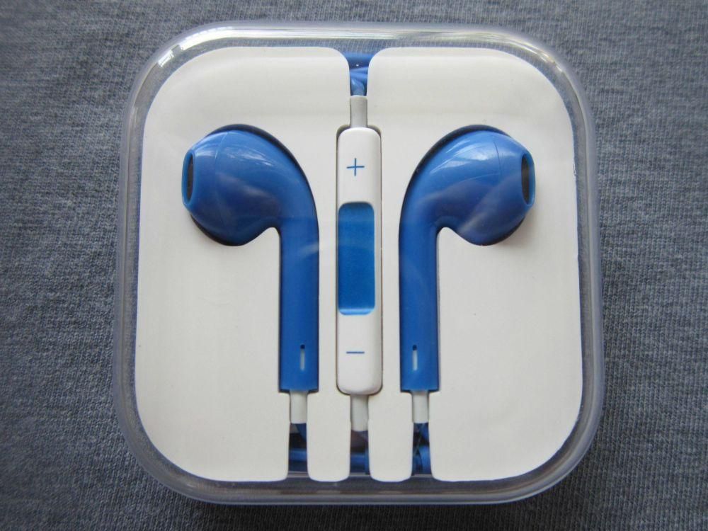 Margoun earpods with mic and remote for Apple iphone 4S, 5S, 6 and 6 plue - BLUE