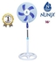 Nunix Fan , Stand, 16" - White & Blue Fan