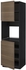 METOD خ. عالية لفرن مع 2 أبواب/أرفف، أسود, Voxtorp شجرة الجوز، ‎60x60x200 سم‏