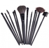 [H4452]12 PCS Makeup Brush Set   Black Pouch Bag