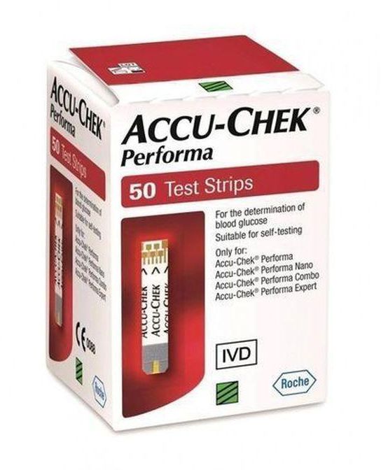 ACCU CHEK Performa Glucose Test Strips - 50 Strips