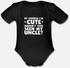 I M Cute Haven T You Seen My Uncle Organic Short Sleeve Baby Bodysuit