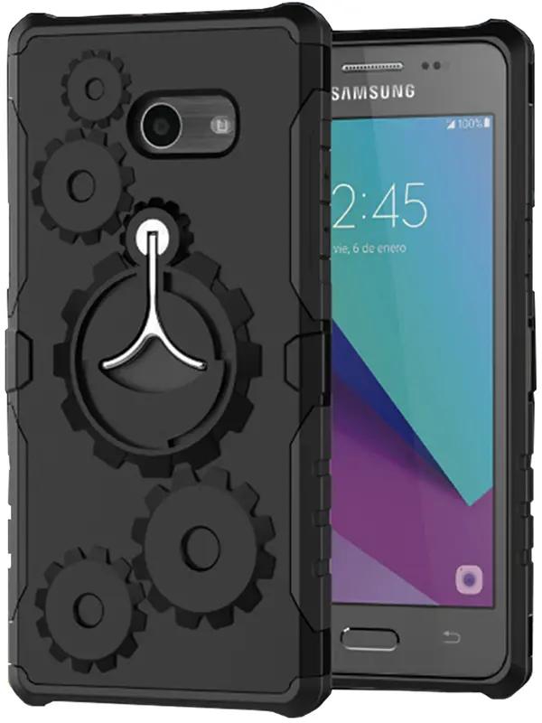 Samsung Galaxy J3 2017 Rugged Heavy Duty Dual Layer with Kickstand Full Body Phone Case Cover