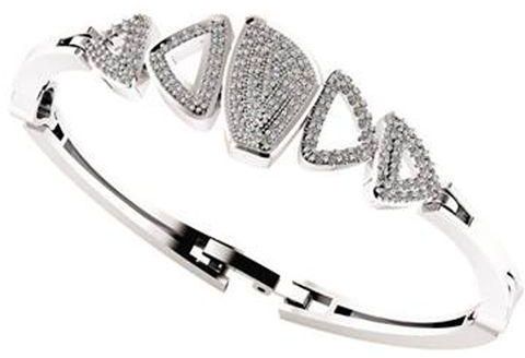 Dar Women's Bracelet Platinum White Gold Plated Free Size