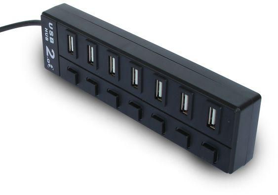 UT-300 موزع هب USB2.0 عدد 7 مخارج أسود